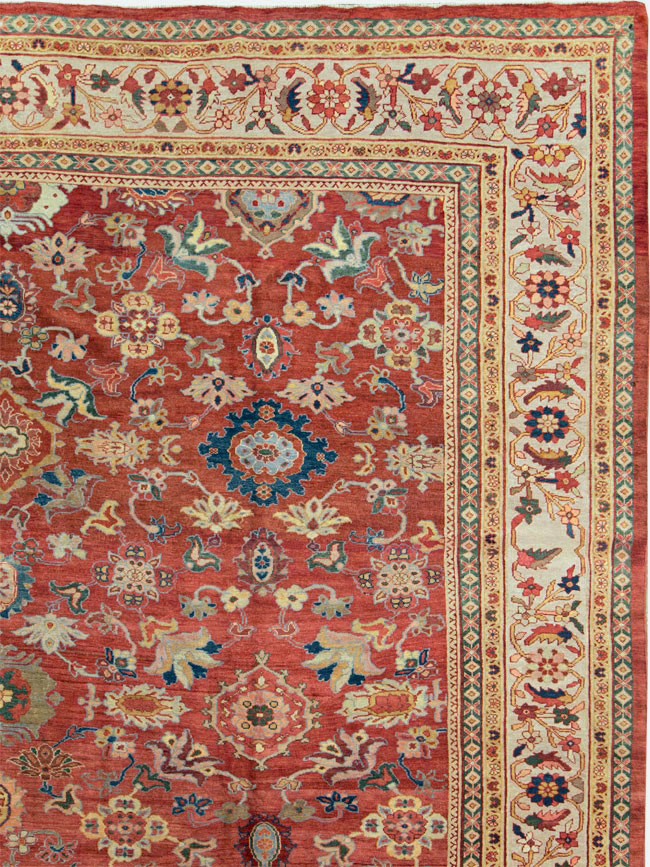 Antique Persian Mahal Oversize Carpet, No.28481 - Gsblank