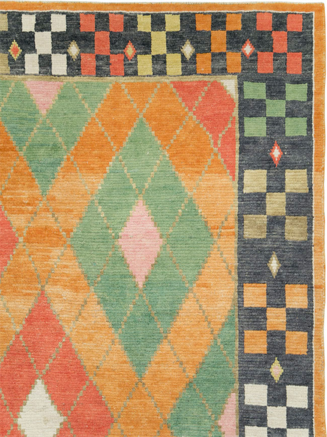 Contemporary Square Turkish Tulu Large Room Size Carpet, No.28485 - Gsblank