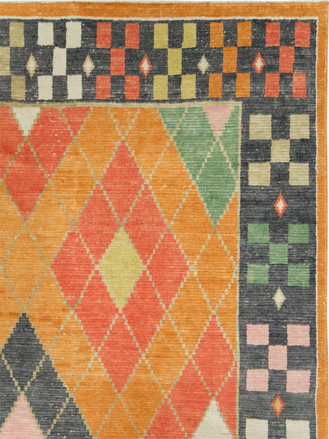 Contemporary Square Turkish Tulu Large Room Size Carpet, No.28485 - Gsblank