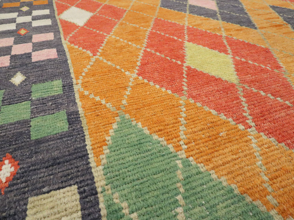 Contemporary Square Turkish Tulu Large Room Size Carpet, No.28485 - Gsblank