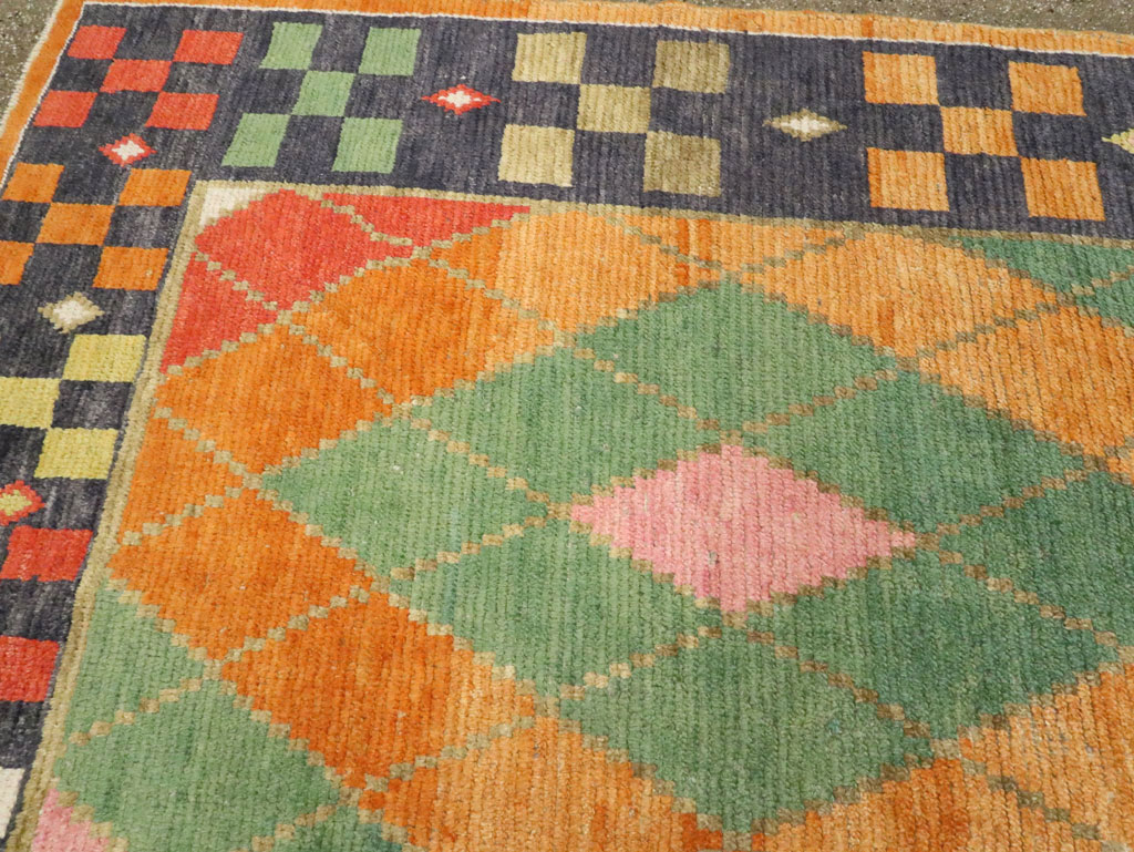 Contemporary Square Turkish Tulu Large Room Size Carpet, No.28485 - Gsblank