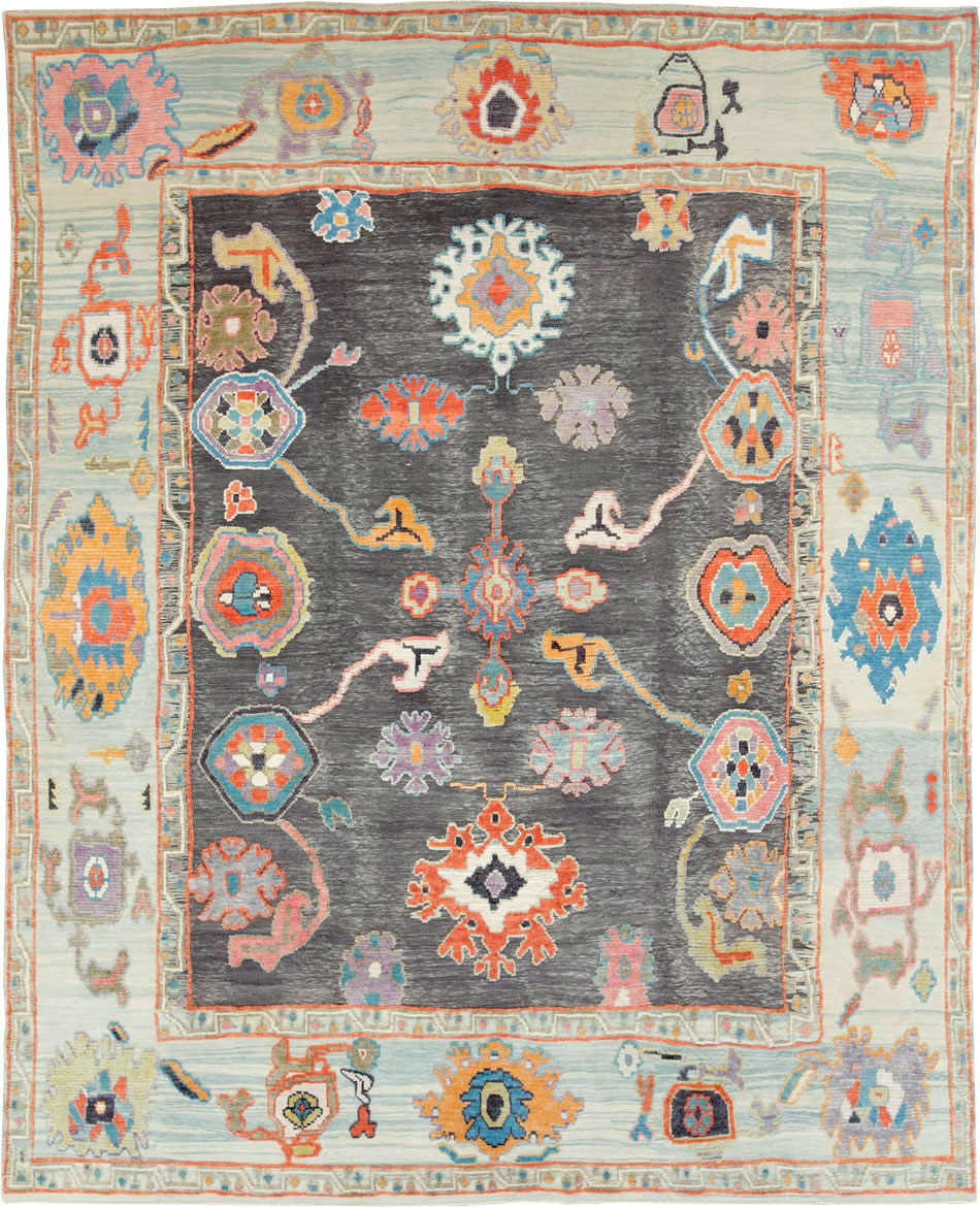Modern Turkish Souf Oushak Large Room Size Carpet, No.28486 - Gsblank