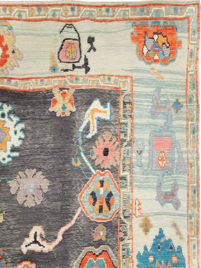 Modern Turkish Souf Oushak Large Room Size Carpet, No.28486 - Gsblank