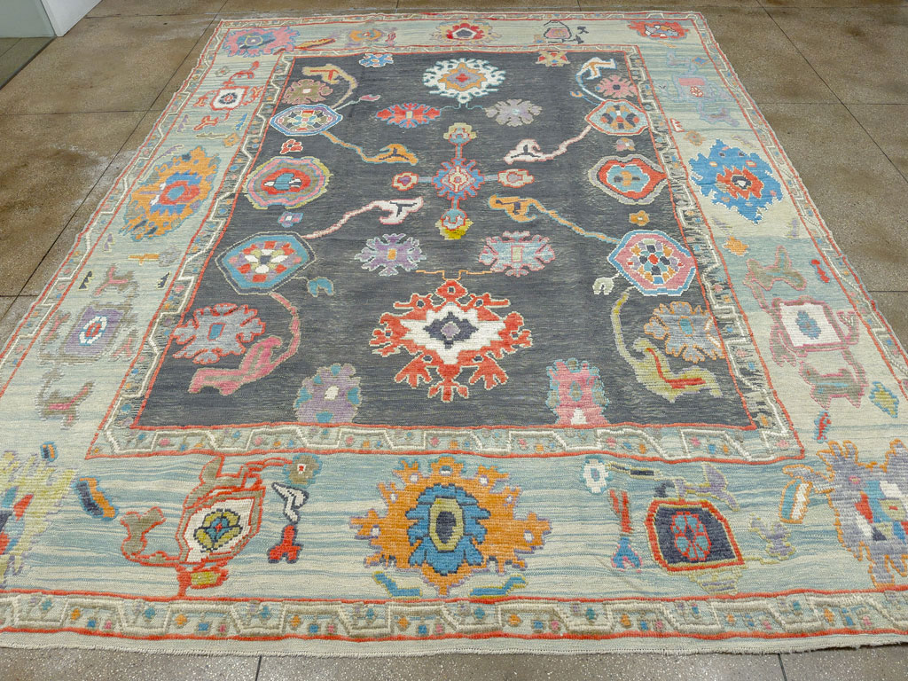 Modern Turkish Souf Oushak Large Room Size Carpet, No.28486 - Gsblank
