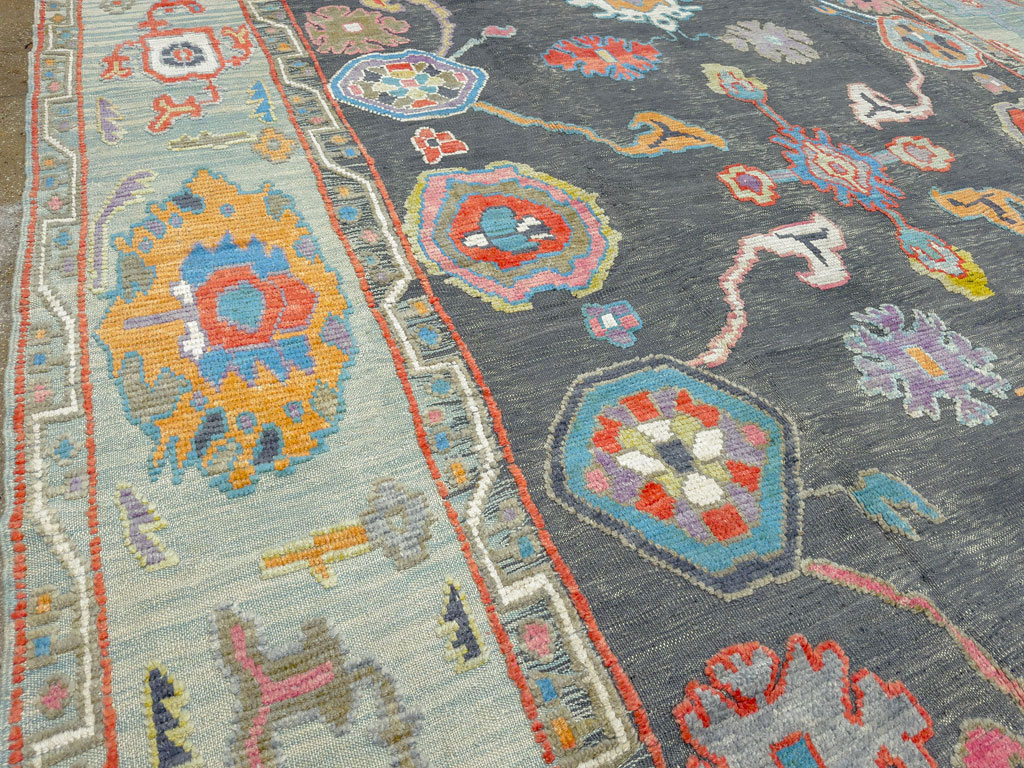 Modern Turkish Souf Oushak Large Room Size Carpet, No.28486 - Gsblank
