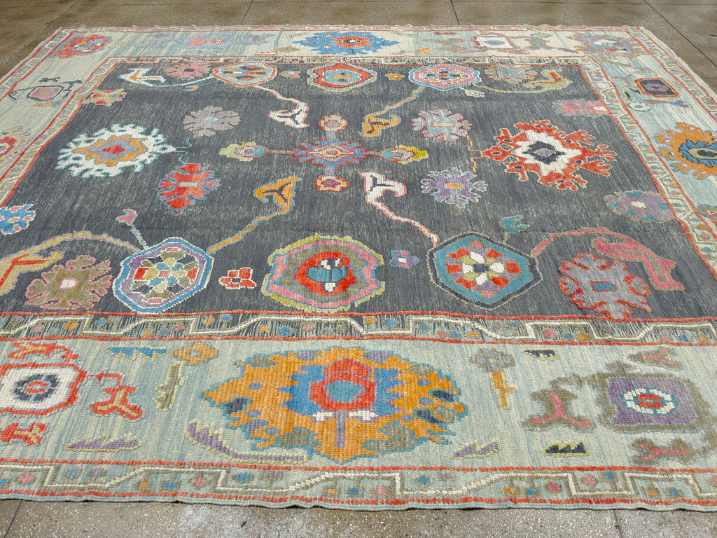 Modern Turkish Souf Oushak Large Room Size Carpet, No.28486 - Gsblank