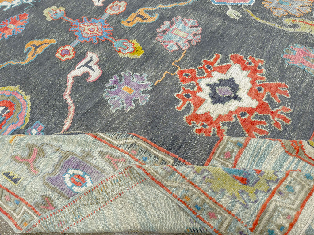 Modern Turkish Souf Oushak Large Room Size Carpet, No.28486 - Gsblank