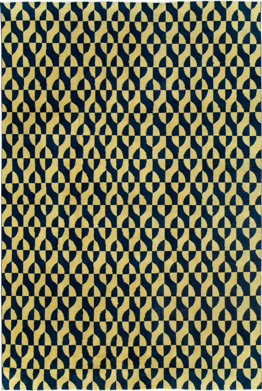 Vintage Anatolian Art Deco Carpet, No.28488 - Gsblank