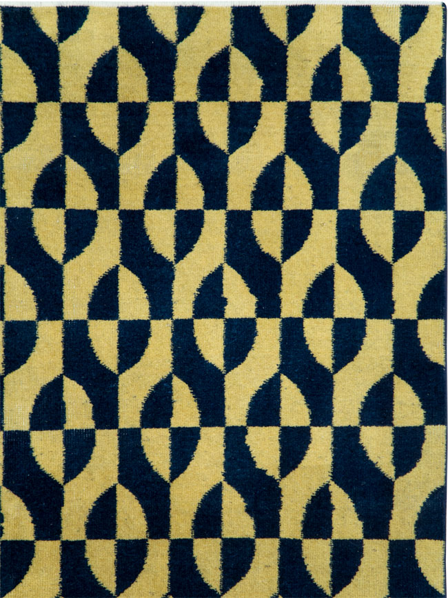Vintage Anatolian Art Deco Carpet, No.28488 - Gsblank