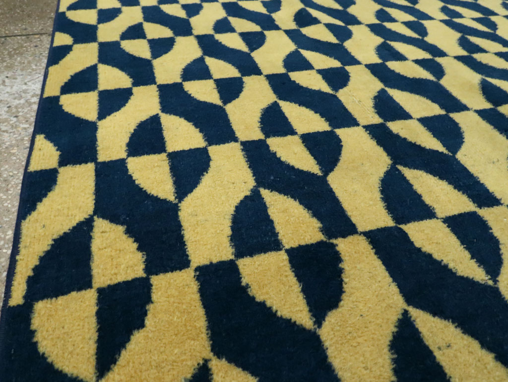 Vintage Anatolian Art Deco Carpet, No.28488 - Gsblank