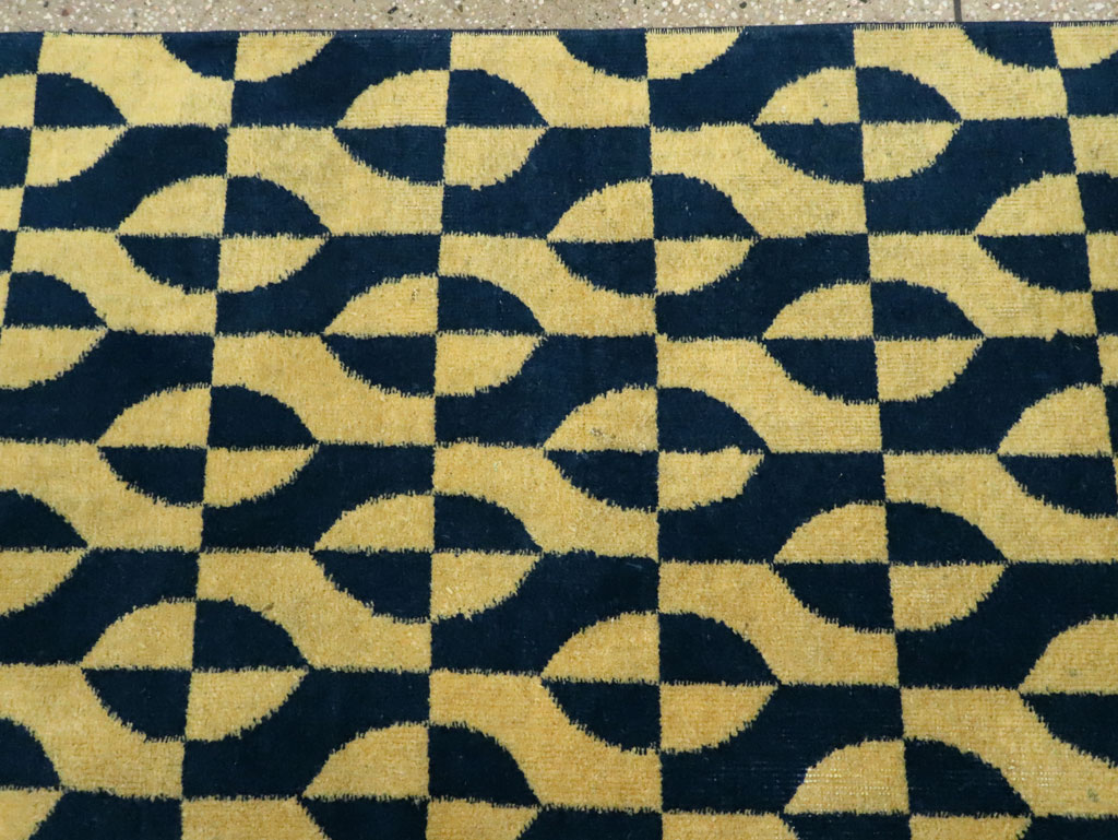 Vintage Anatolian Art Deco Carpet, No.28488 - Gsblank