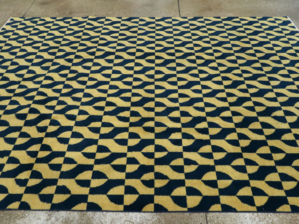 Vintage Anatolian Art Deco Carpet, No.28488 - Gsblank