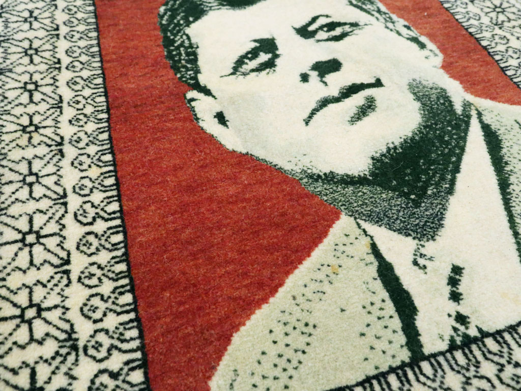 Vintage Persian Tabriz Pictorial Rug, No.28490 - Gsblank