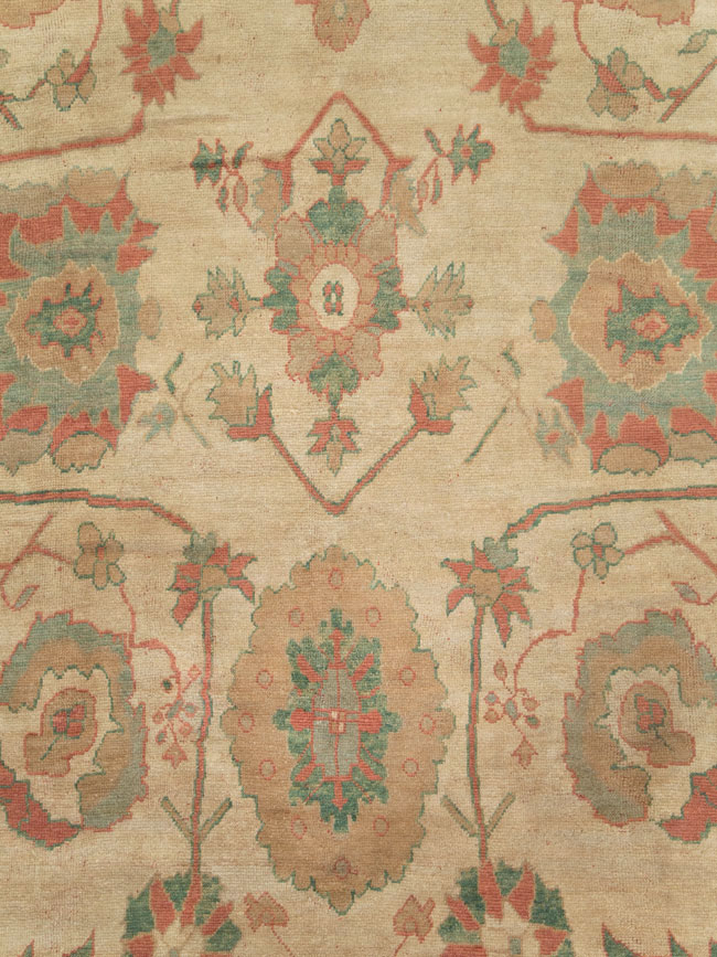 Antique Turkish Oushak Large Square Carpet, No.28496 - Gsblank
