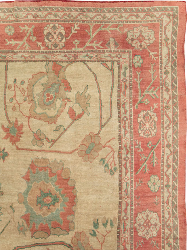 Antique Turkish Oushak Large Square Carpet, No.28496 - Gsblank