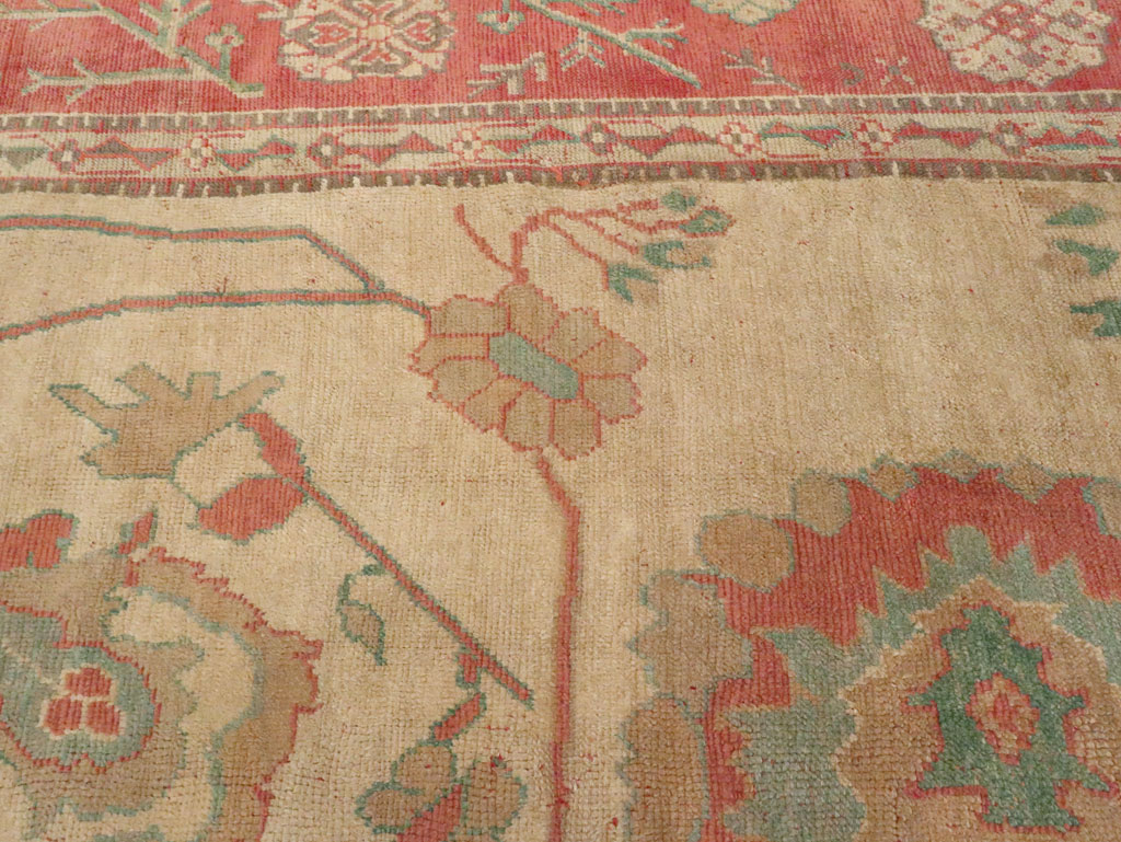 Antique Turkish Oushak Large Square Carpet, No.28496 - Gsblank
