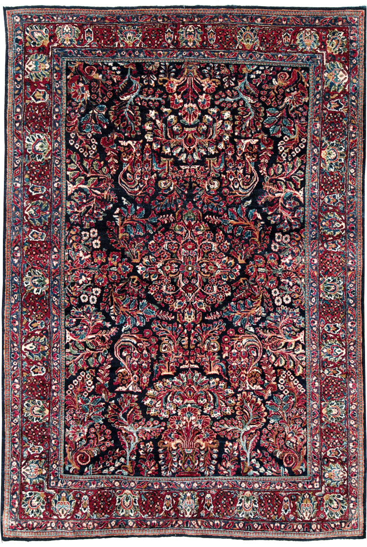 Antique Persian Sarouk Carpet, No.28497 - Gsblank