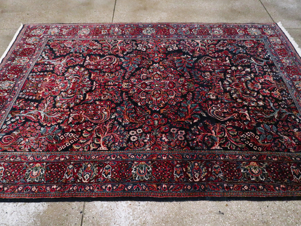 Antique Persian Sarouk Carpet, No.28497 - Gsblank