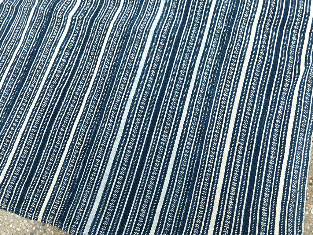 Vintage Persian Flatweave Kilim Square Accent Carpet, No.28506 - Gsblank