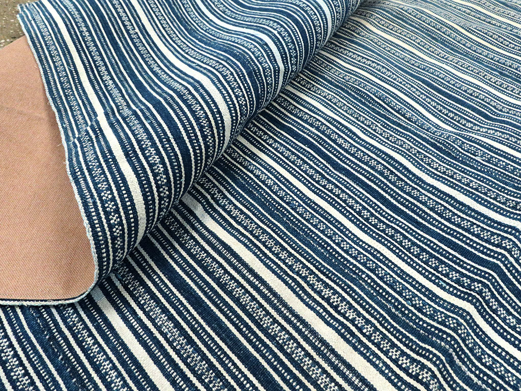 Vintage Persian Flatweave Kilim Square Accent Carpet, No.28506 - Gsblank