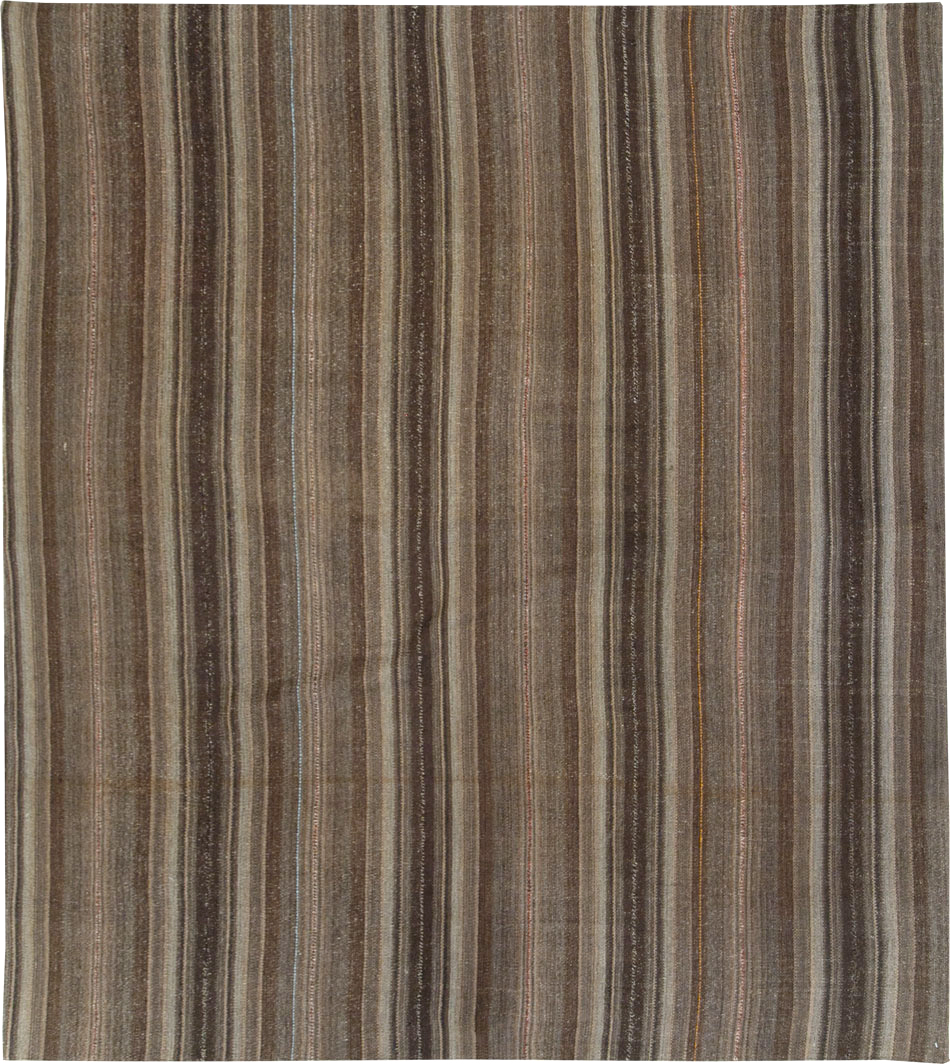 Vintage Persian Flatweave Kilim Accent Rug, No.28510 - Gsblank