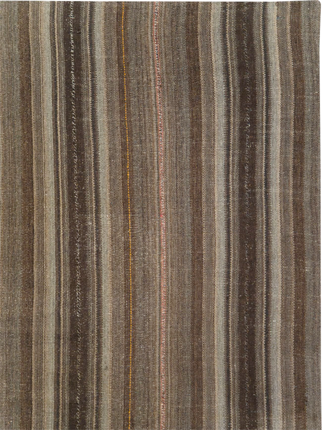 Vintage Persian Flatweave Kilim Accent Rug, No.28510 - Gsblank