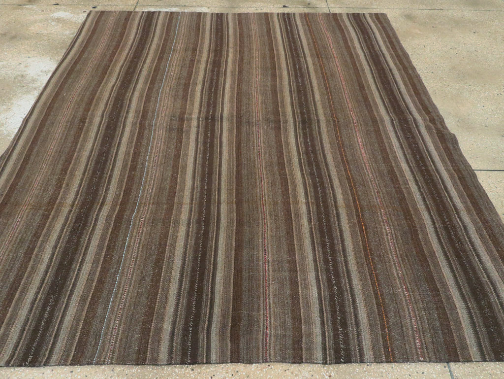 Vintage Persian Flatweave Kilim Accent Rug, No.28510 - Gsblank