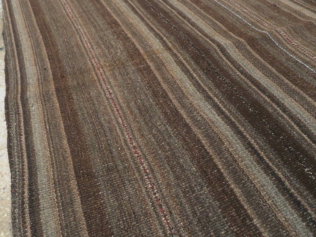 Vintage Persian Flatweave Kilim Accent Rug, No.28510 - Gsblank