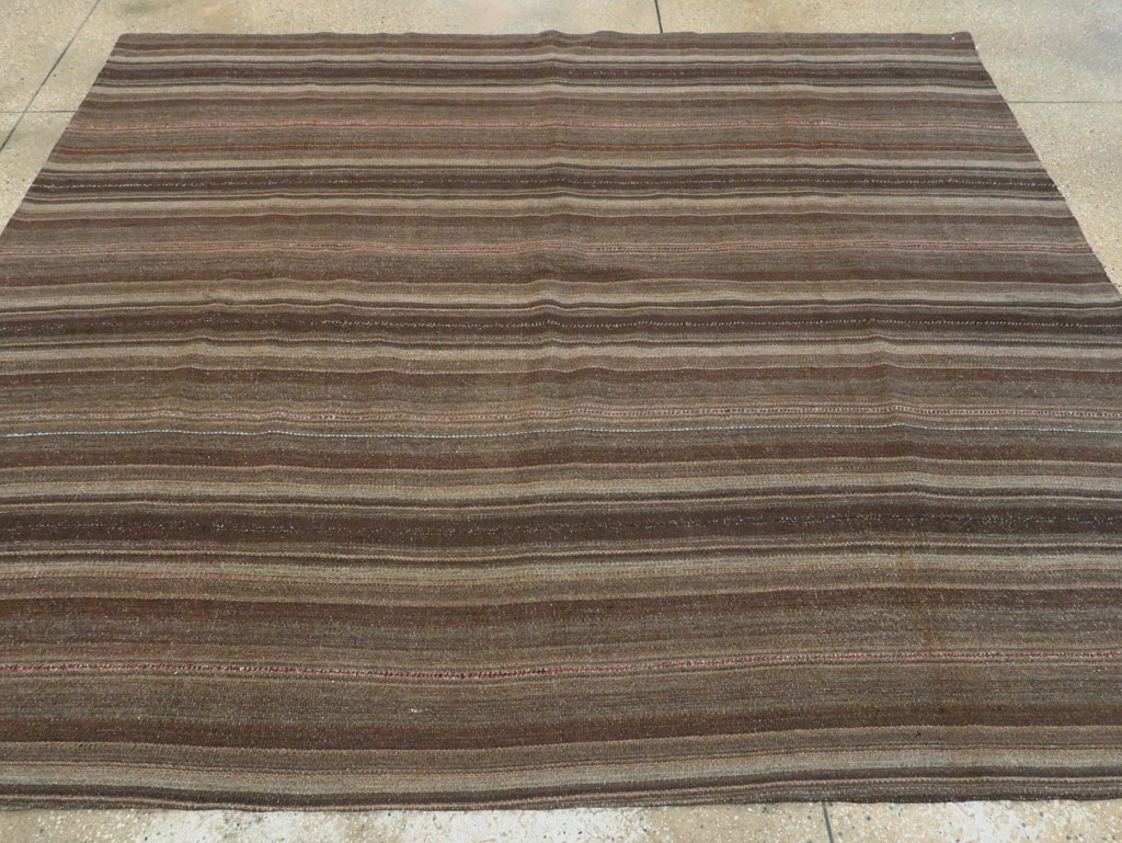 Vintage Persian Flatweave Kilim Accent Rug, No.28510 - Gsblank