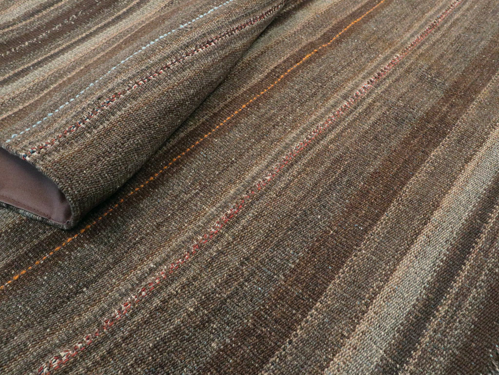 Vintage Persian Flatweave Kilim Accent Rug, No.28510 - Gsblank