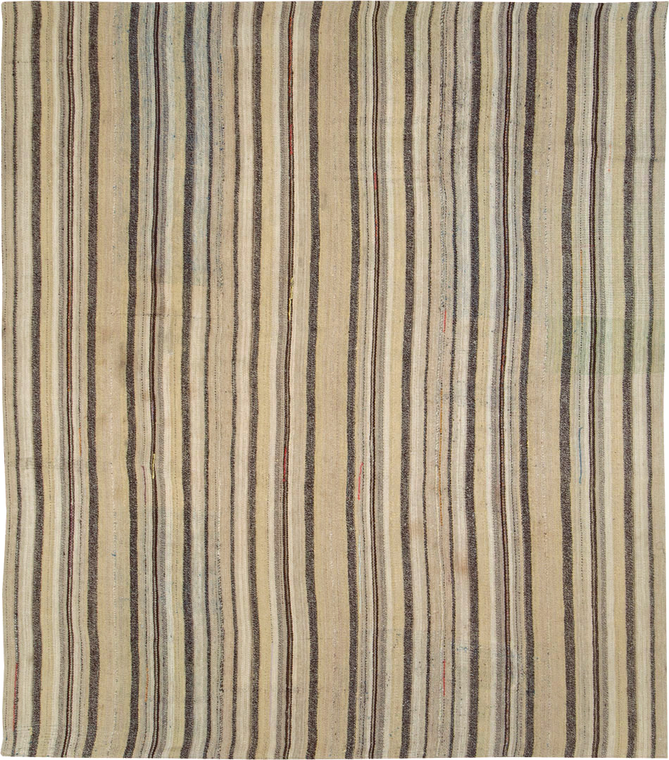 Vintage Persian Flatweave Kilim Accent Rug, No.28511 - Gsblank