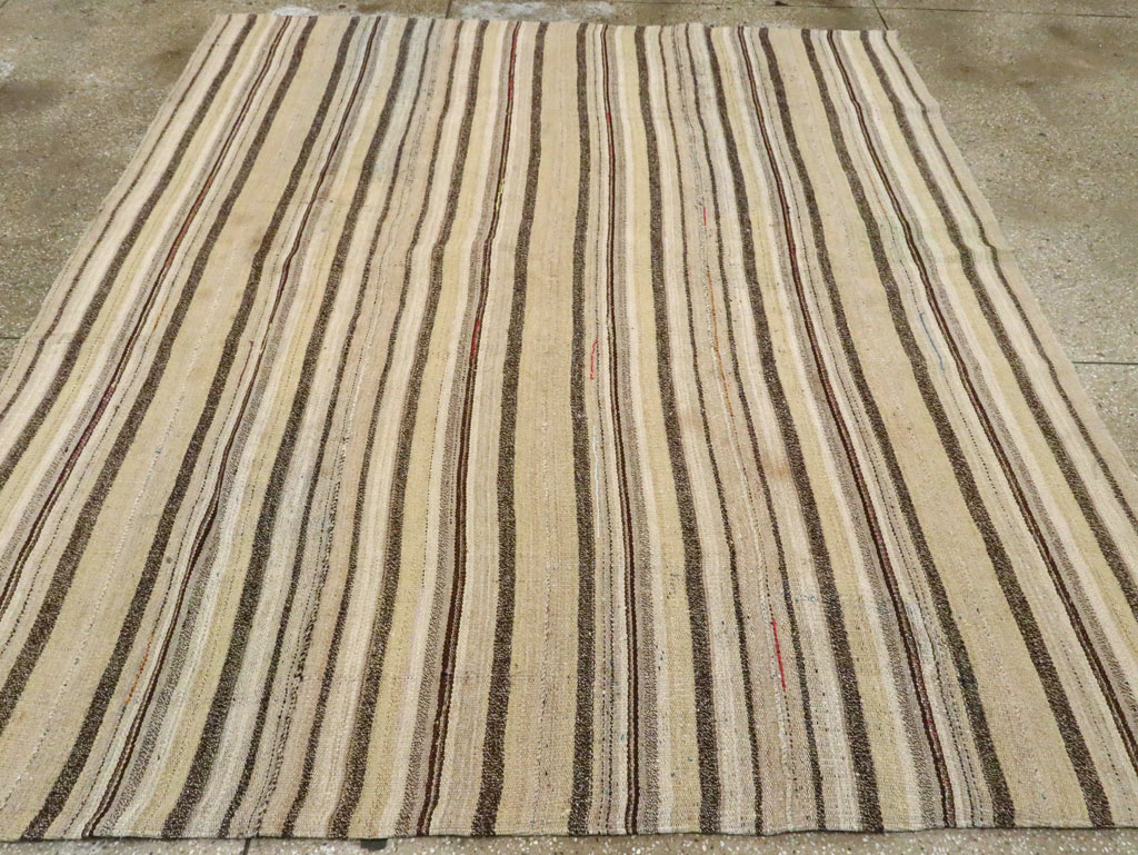 Vintage Persian Flatweave Kilim Accent Rug, No.28511 - Gsblank