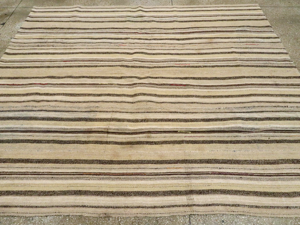 Vintage Persian Flatweave Kilim Accent Rug, No.28511 - Gsblank