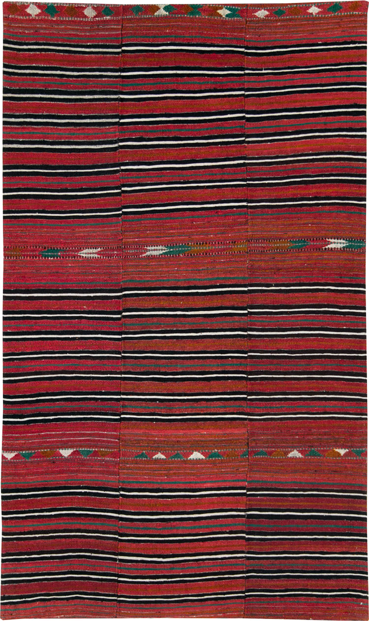 Vintage Persian Flatweave Kilim Accent Rug, No.28517 - Gsblank