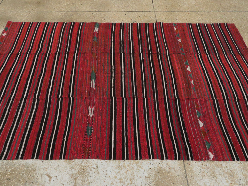 Vintage Persian Flatweave Kilim Accent Rug, No.28517 - Gsblank