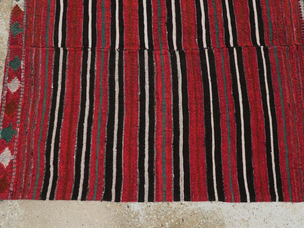 Vintage Persian Flatweave Kilim Accent Rug, No.28517 - Gsblank