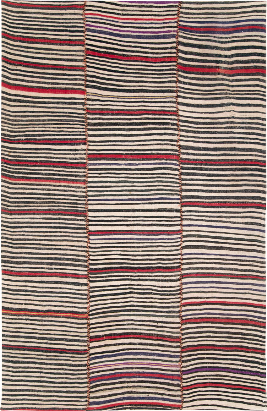 Vintage Persian Flatweave Kilim Accent Rug, No.28530 - Gsblank