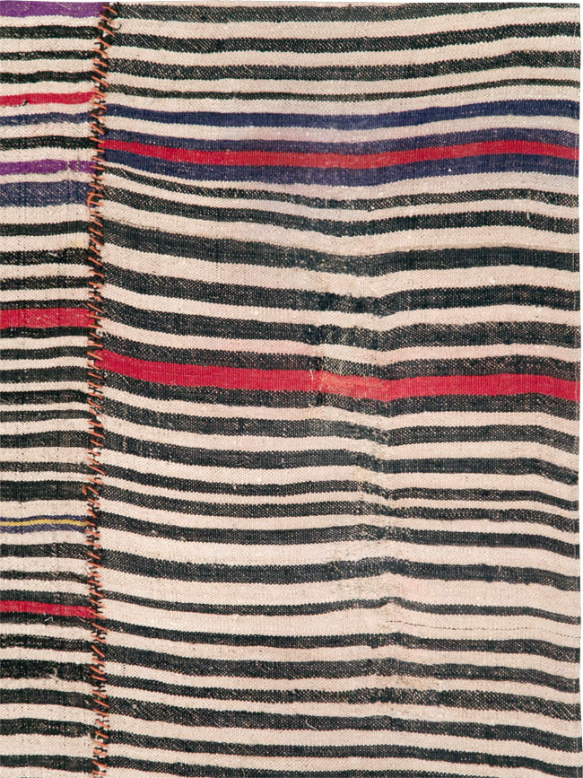 Vintage Persian Flatweave Kilim Accent Rug, No.28530 - Gsblank