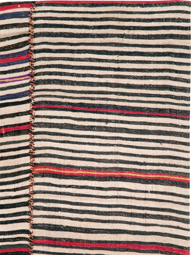 Vintage Persian Flatweave Kilim Accent Rug, No.28530 - Gsblank