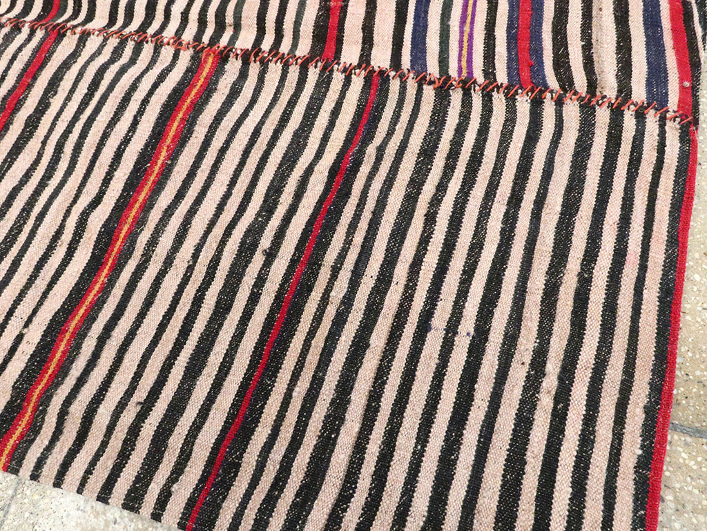 Vintage Persian Flatweave Kilim Accent Rug, No.28530 - Gsblank