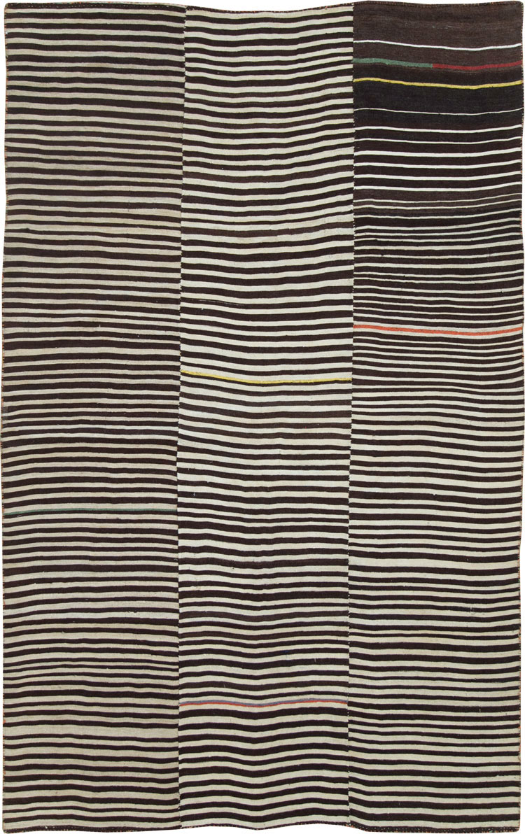 Vintage Persian Flatweave Kilim Accent Rug, No.28538 - Gsblank