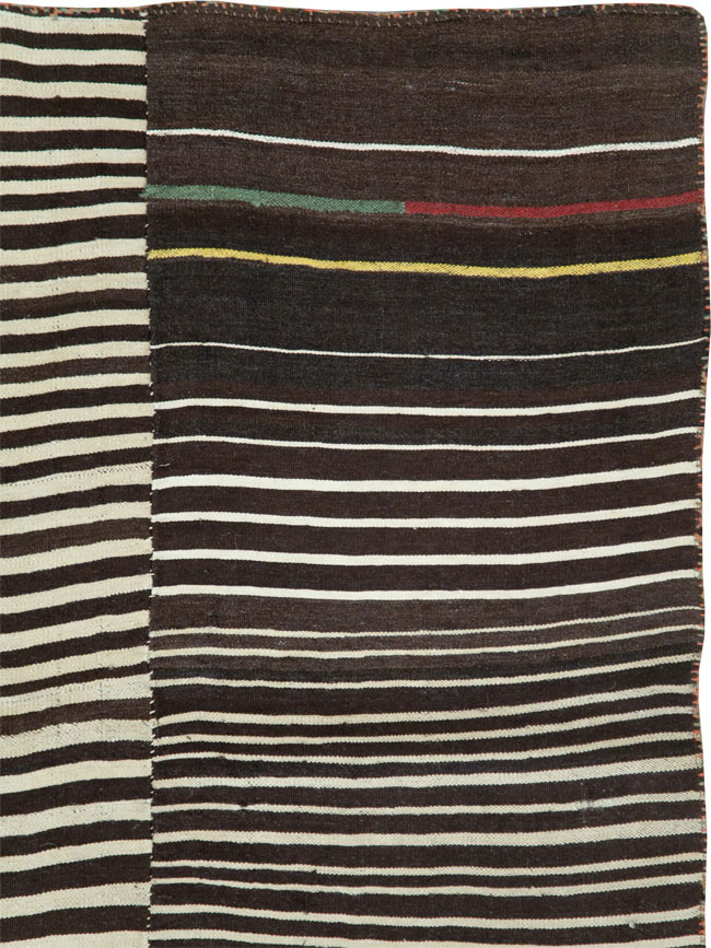 Vintage Persian Flatweave Kilim Accent Rug, No.28538 - Gsblank