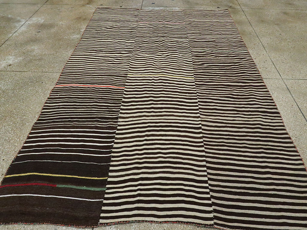 Vintage Persian Flatweave Kilim Accent Rug, No.28538 - Gsblank