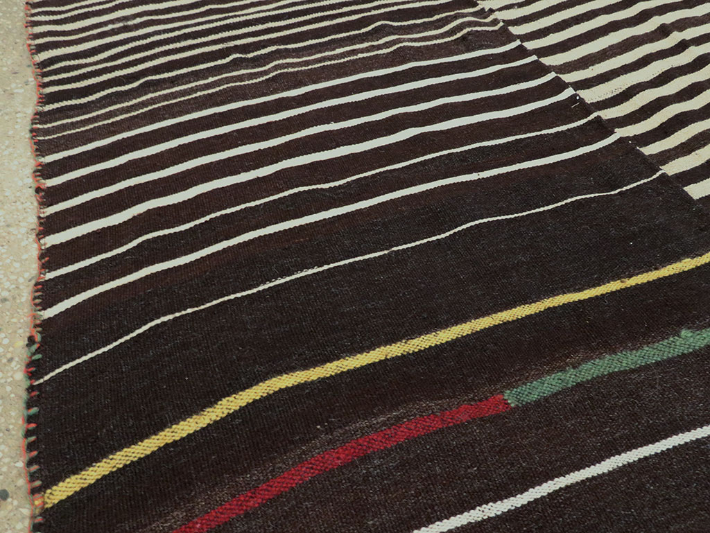 Vintage Persian Flatweave Kilim Accent Rug, No.28538 - Gsblank