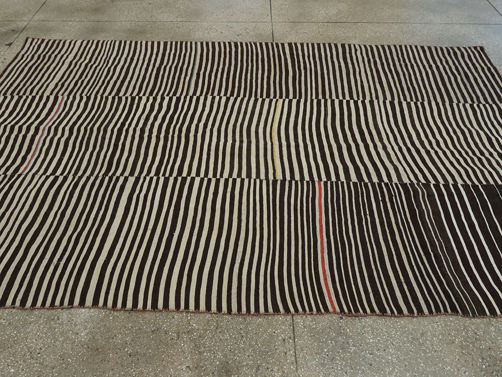 Vintage Persian Flatweave Kilim Accent Rug, No.28538 - Gsblank