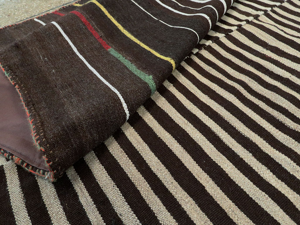 Vintage Persian Flatweave Kilim Accent Rug, No.28538 - Gsblank