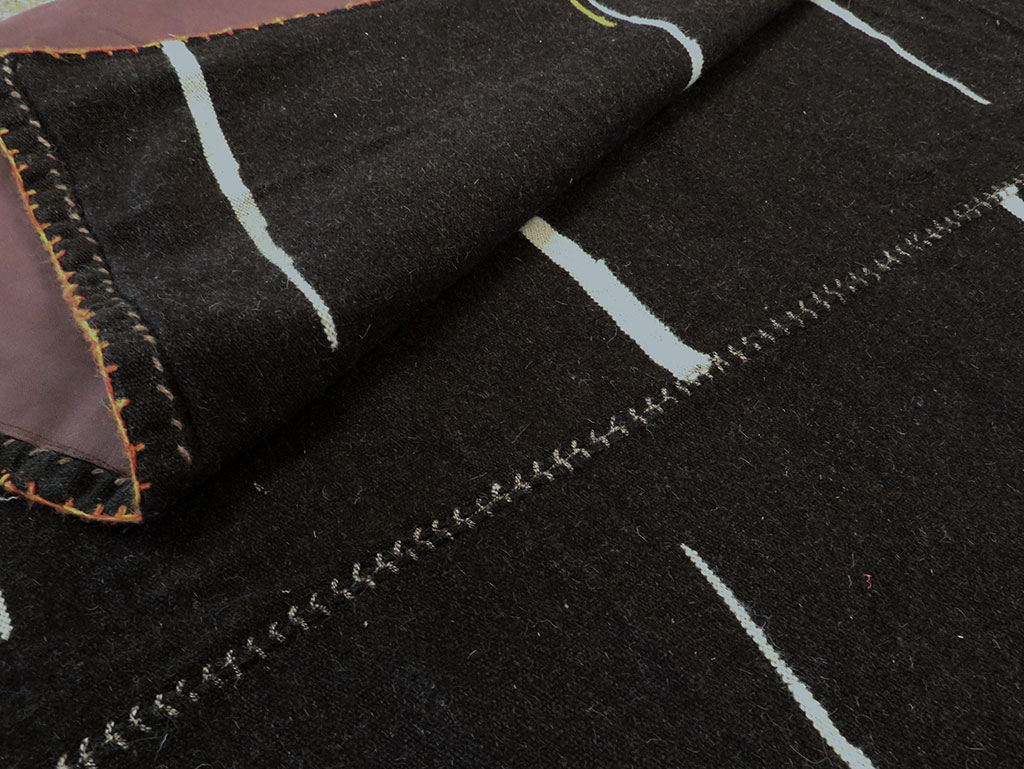 Contemporary Persian Flatweave Kilim Accent Rug, No.28542 - Gsblank