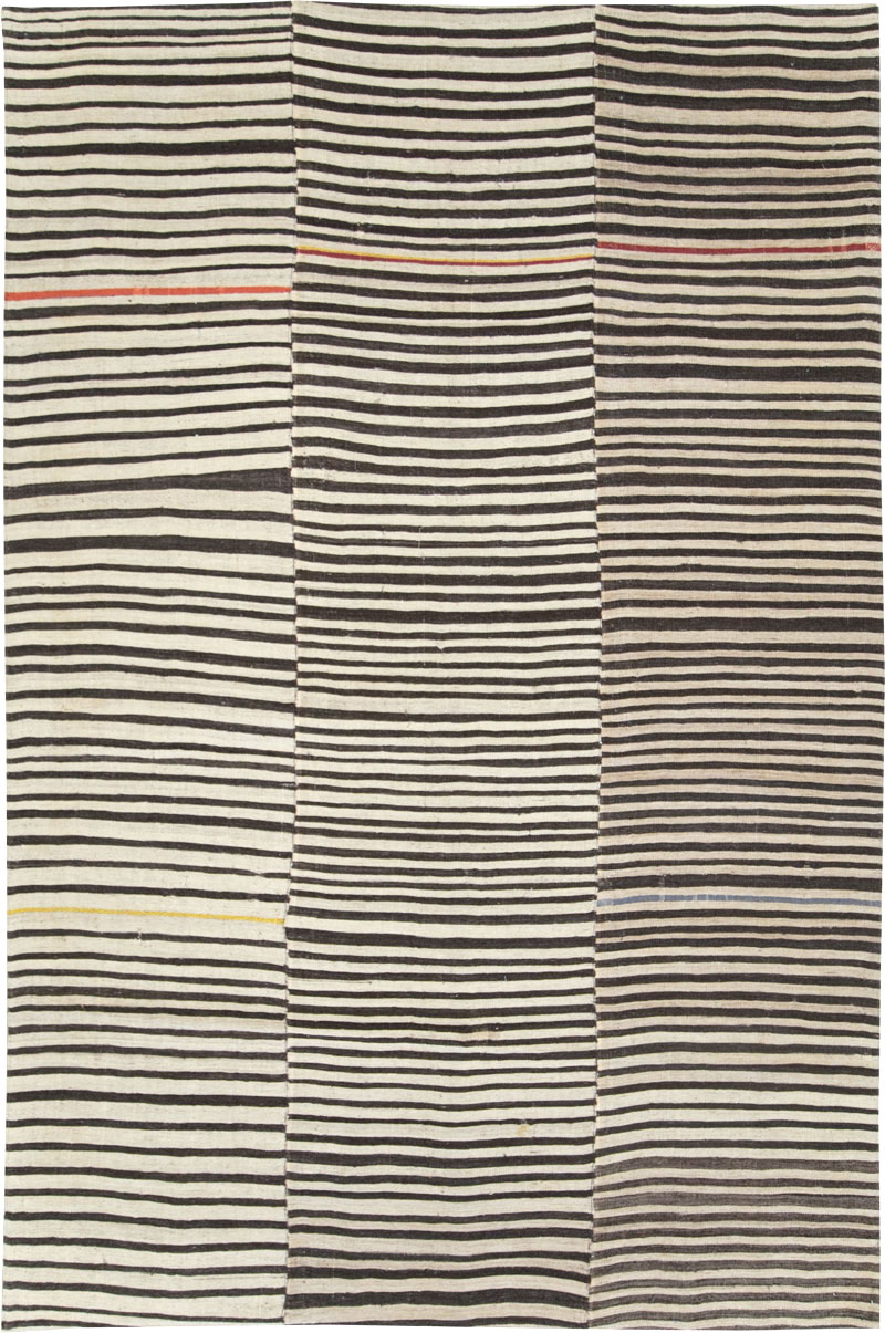 Vintage Persian Flatweave Kilim Accent Rug, No.28543 - Gsblank