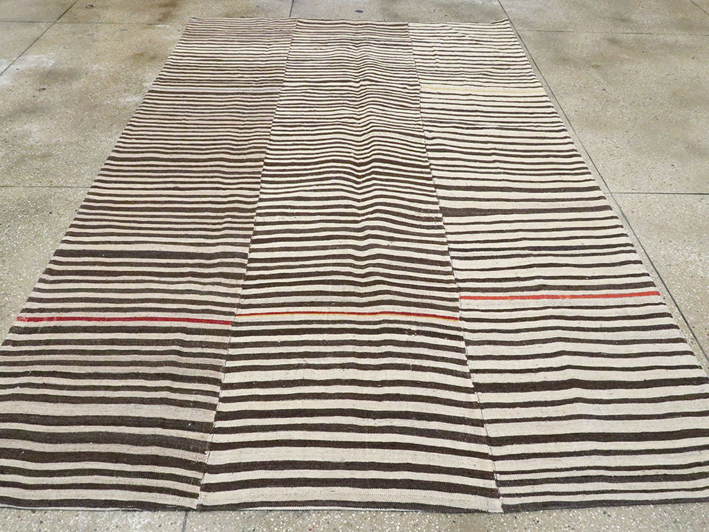 Vintage Persian Flatweave Kilim Accent Rug, No.28543 - Gsblank