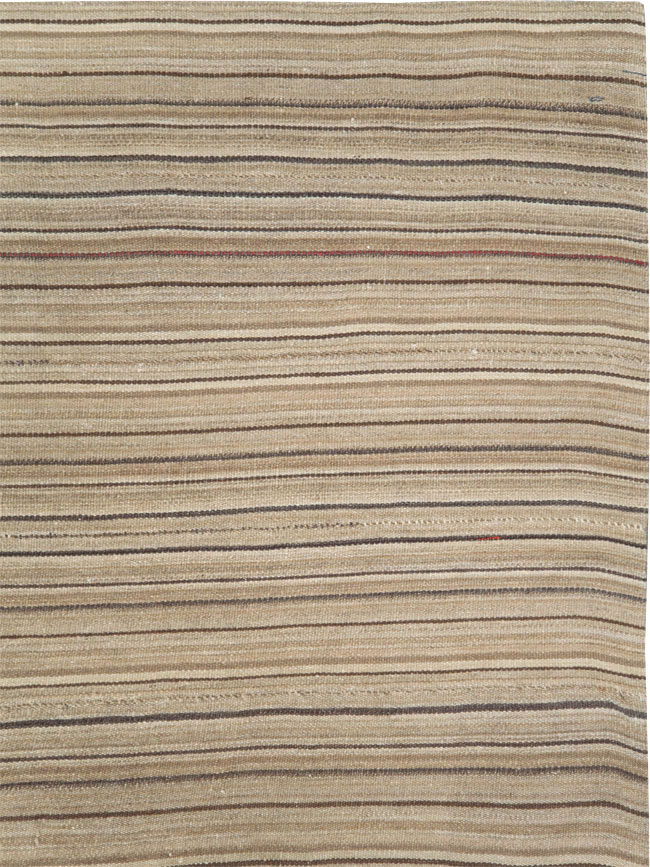 Vintage Persian Flatweave Kilim Room Size Rug, No.28545 - Gsblank